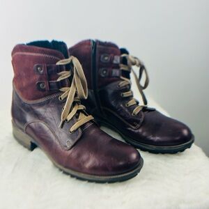 🌹Stunning Like New Josef Seibel Burgundy Leather Mules